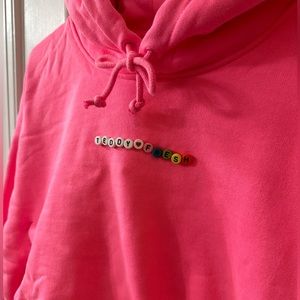 BRAND NEW WITH TAGS Teddy Fresh “Neon Pink” women’s logo bead hoodie